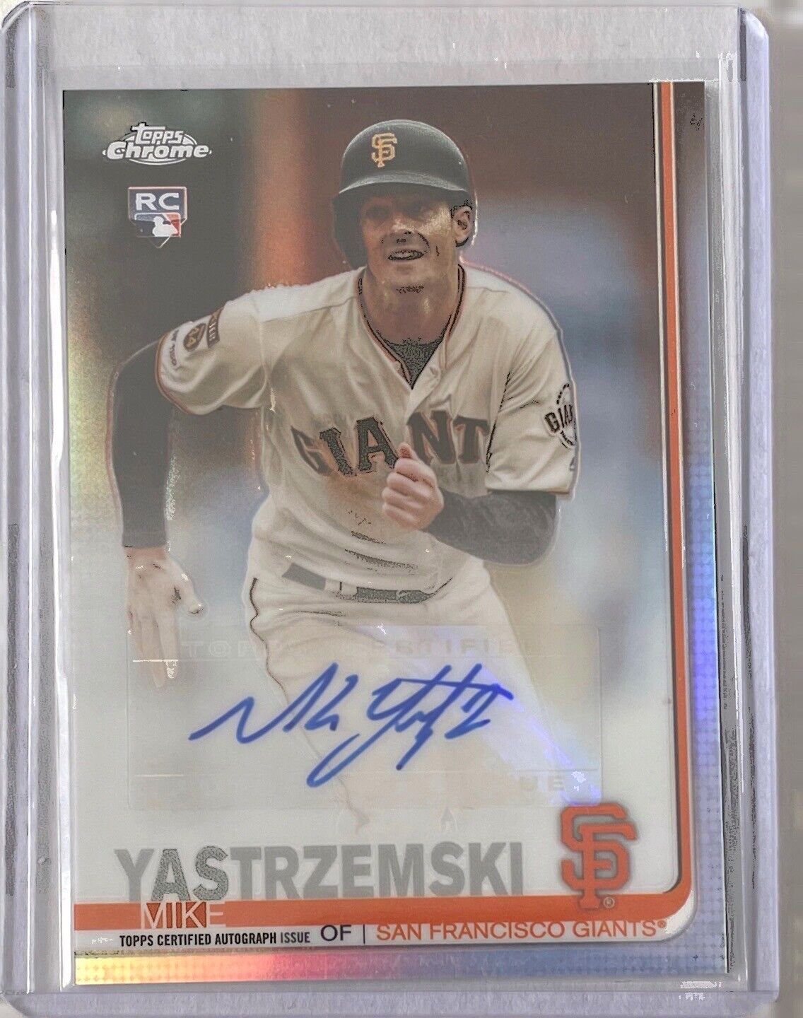 MIKE YASTRZEMSKI 2019 TOPPS CHROME SILVER REFRACTOR AUTO ROOKIE RC #CUA-MY