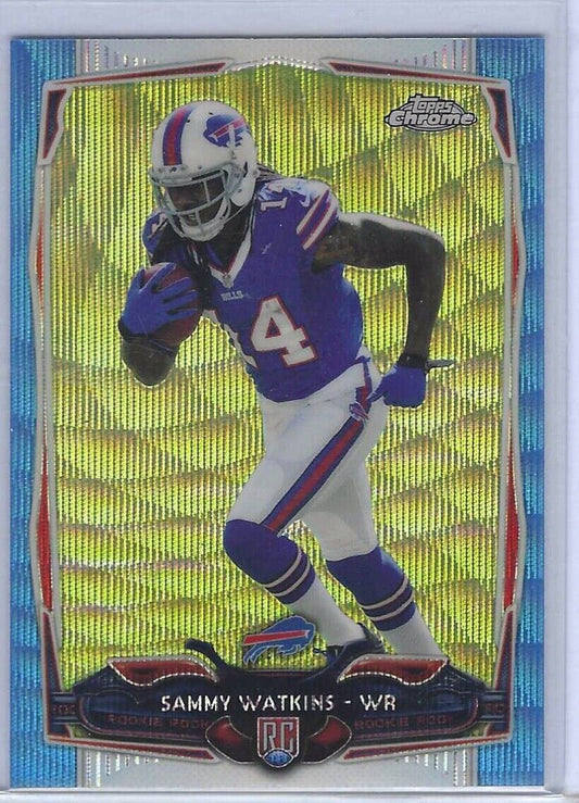 SAMMY WATKINS 2014 TOPPS CHROME BLUE WAVE REFRACTOR RC #138