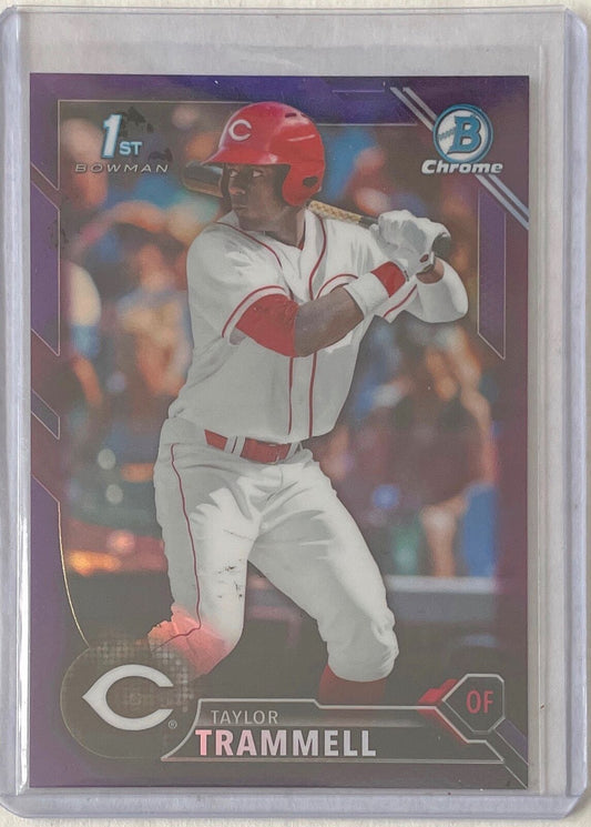TAYLOR TRAMMELL 2016 BOWMAN CHROME 1ST PROSPECT PURPLE REFRACTOR #D 071/250