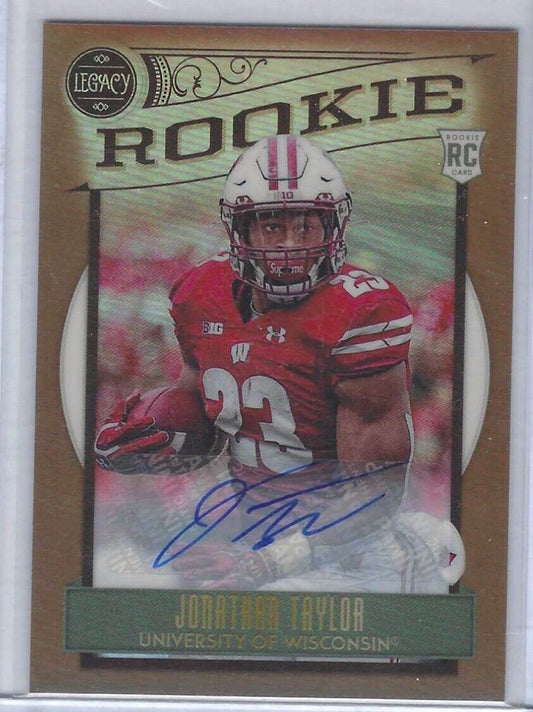 JONATHAN TAYLOR 2020 PANINI LEGACY BRONZE PRIZM ROOKIE AUTO RC #D 90/100