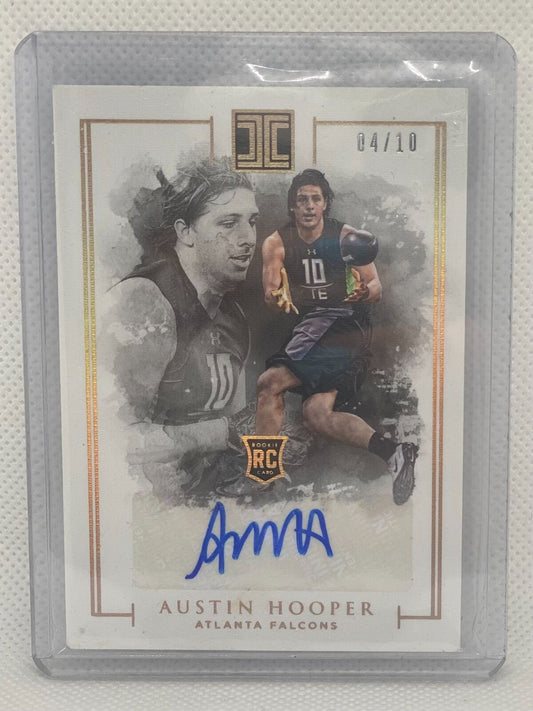 AUSTIN HOOPER 2016 PANINI IMPECCABLE GOLD ROOKIE AUTO RC #D 04/10