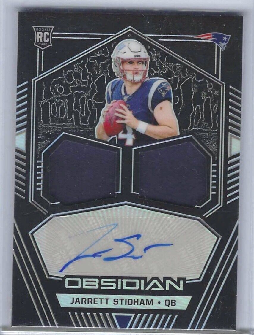JARRETT STIDHAM 2019 OBSIDIAN DUAL JERSEY ROOKIE AUTO RC #D /150