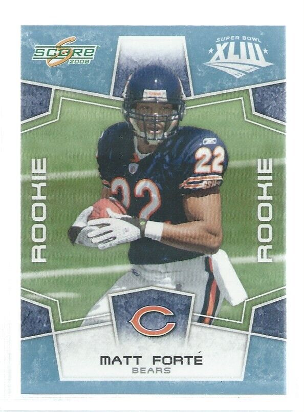 MATT FORTE 2008 SCORE SUPER BOWL XLIII BLUE ROOKIE RC #D 211/250