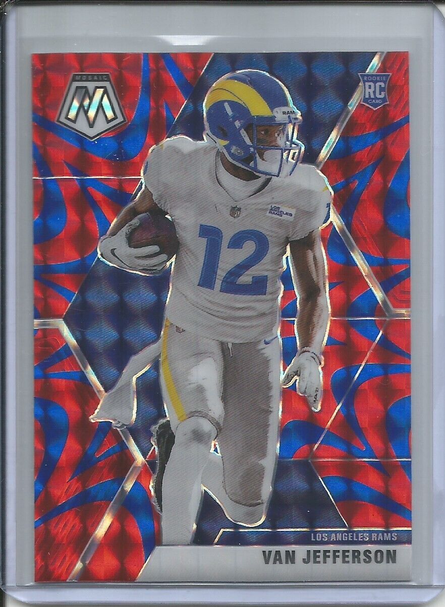 VAN JEFFERSON 2019-20 PANINI MOSAIC REACTIVE BLUE PRIZM ROOKIE RC RAMS
