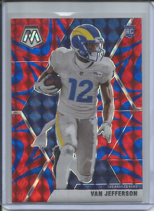 VAN JEFFERSON 2019-20 PANINI MOSAIC REACTIVE BLUE PRIZM ROOKIE RC RAMS