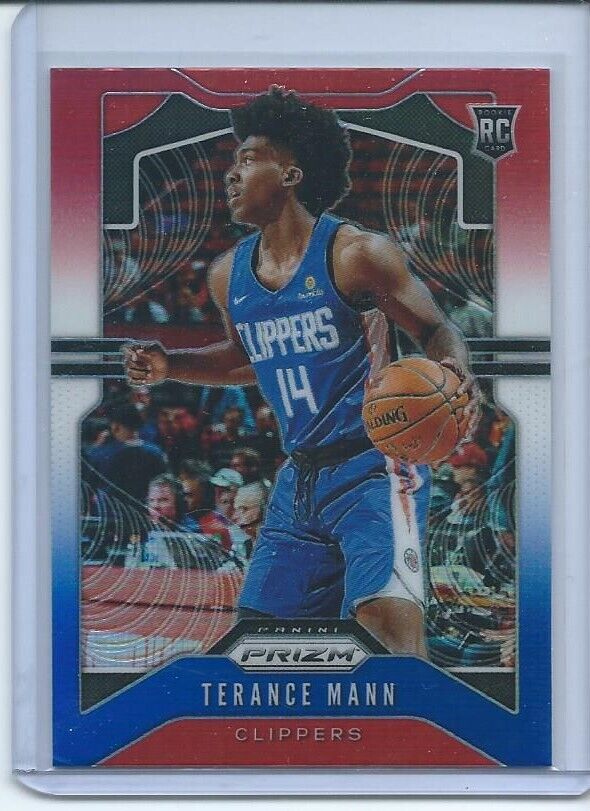 TERANCE MANN 2019-20 PANINI PRIZM RED WHITE BLUE PRIZMS RC #296