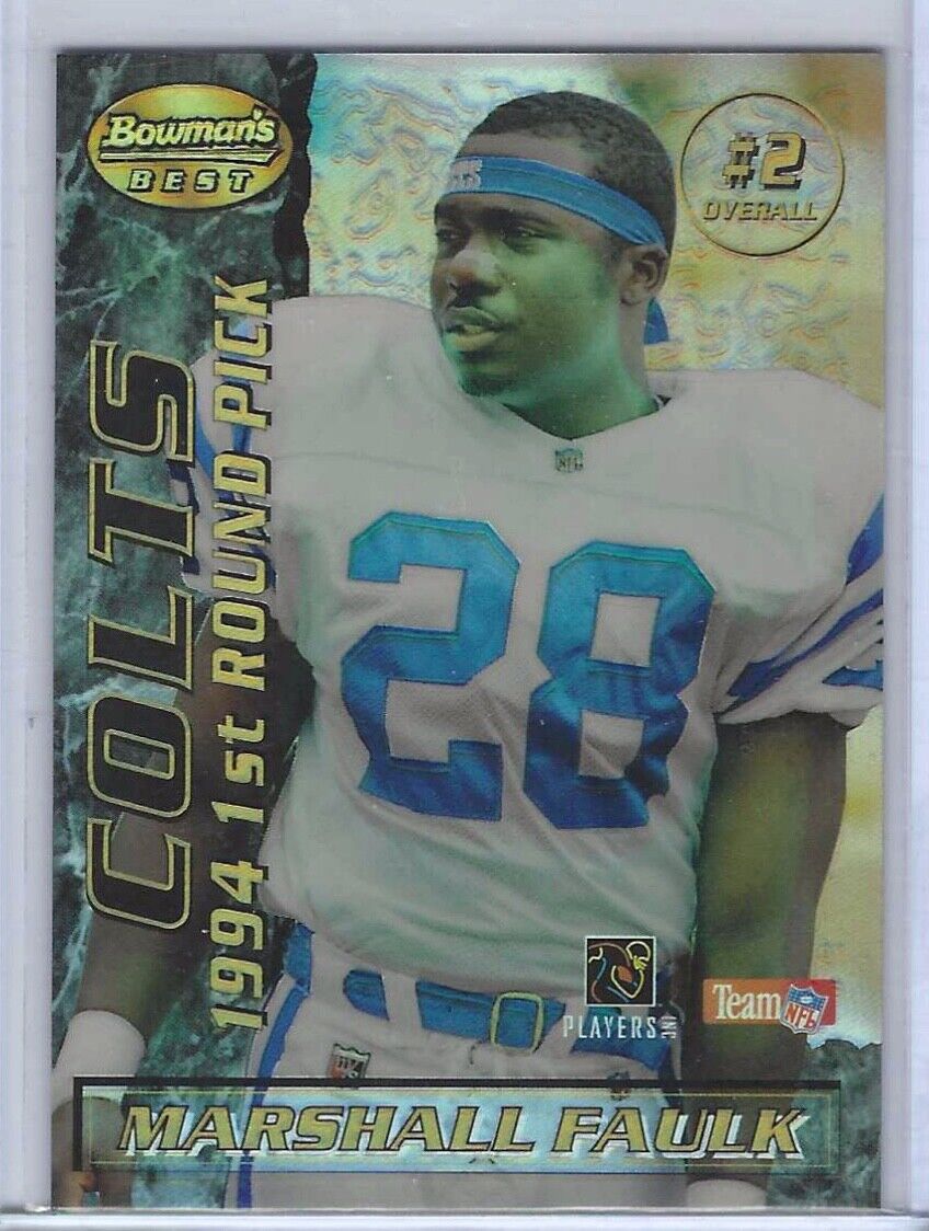 MARSHALL FAULK TONY BOSELLI 1995 BOWMANS BEST REFRACTOR RC #2