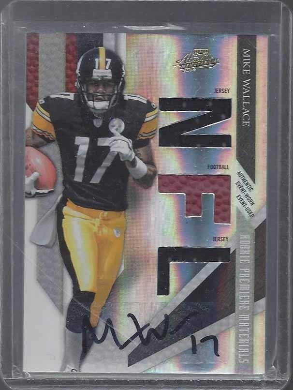 MIKE WALLACE 2009 PANINI PLAYOFF ABSOLUTE RPM BALL JERSEY AUTO RC #D 277/299