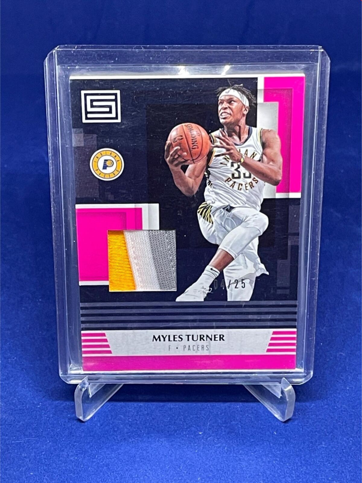 MYLES TURNER 2017-18 PANINI STATUS PINK FOIL 3 COLOR PATCH #D 4/25