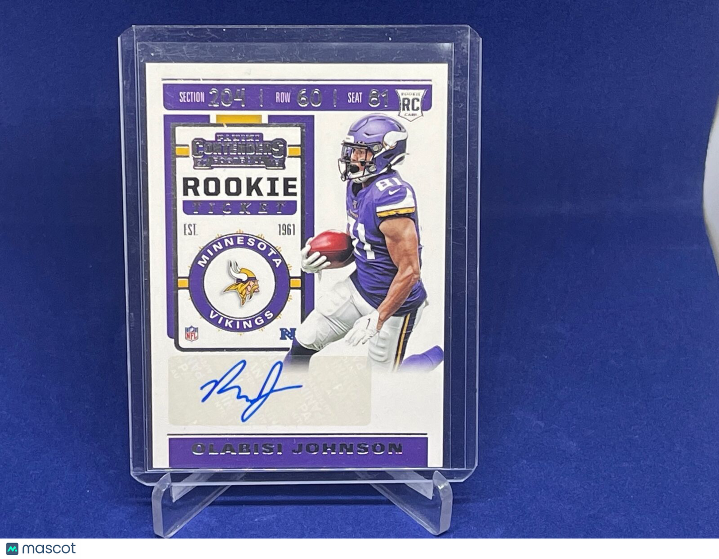 OLABISI JOHNSON 2019 PANINI CONTENDERS ROOKIE TICKET AUTO RC # 270