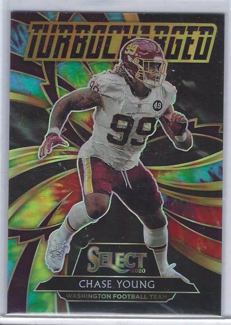 CHASE YOUNG 2020 SELECT TURBOCHARGED TIE DYE PRIZM RC #D 9/25