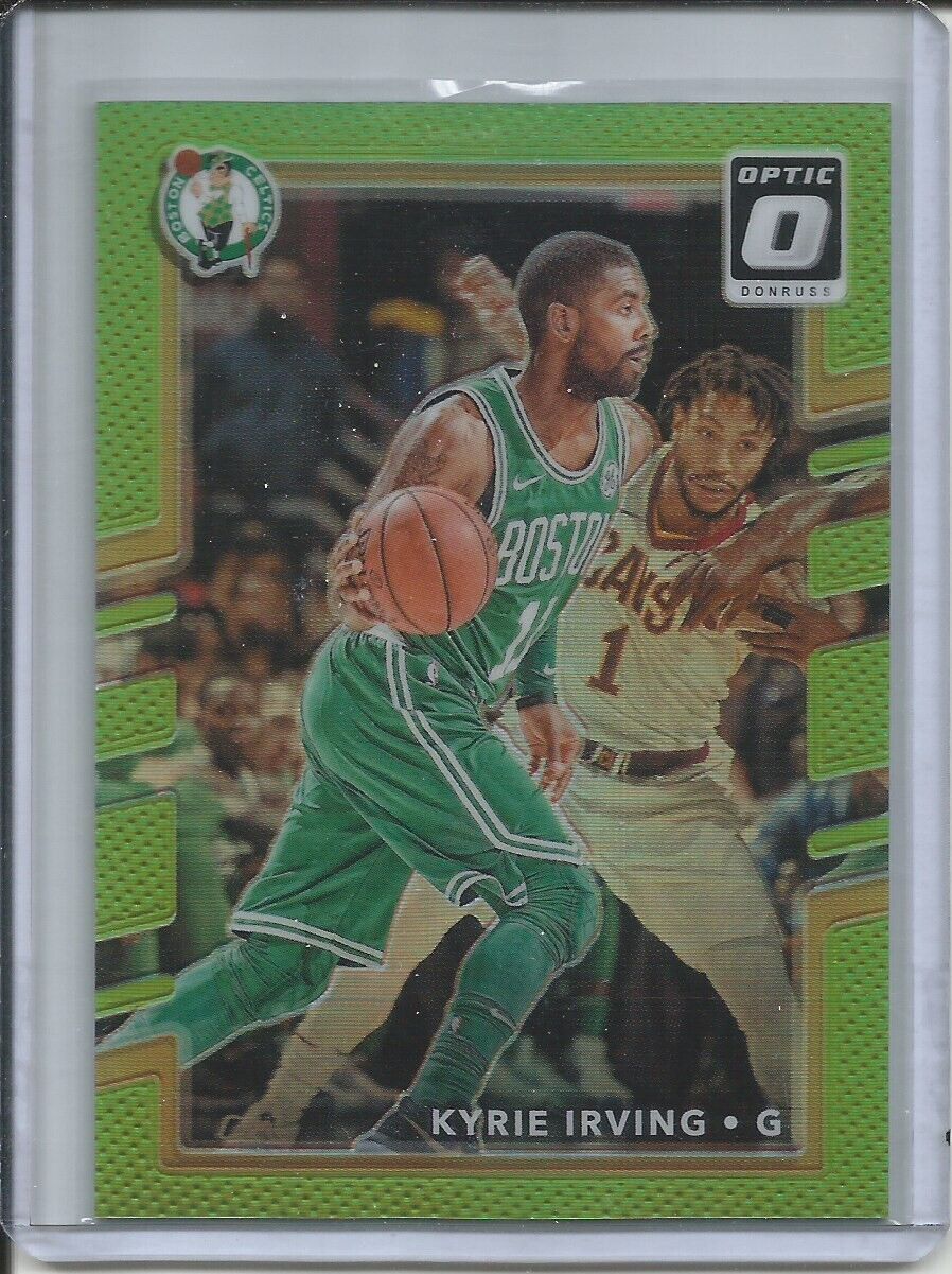 KYRIE IRVING 2017-18 PANINI DONRUSS OPTIC LIME GREEN HOLO PRIZM #D 168/175