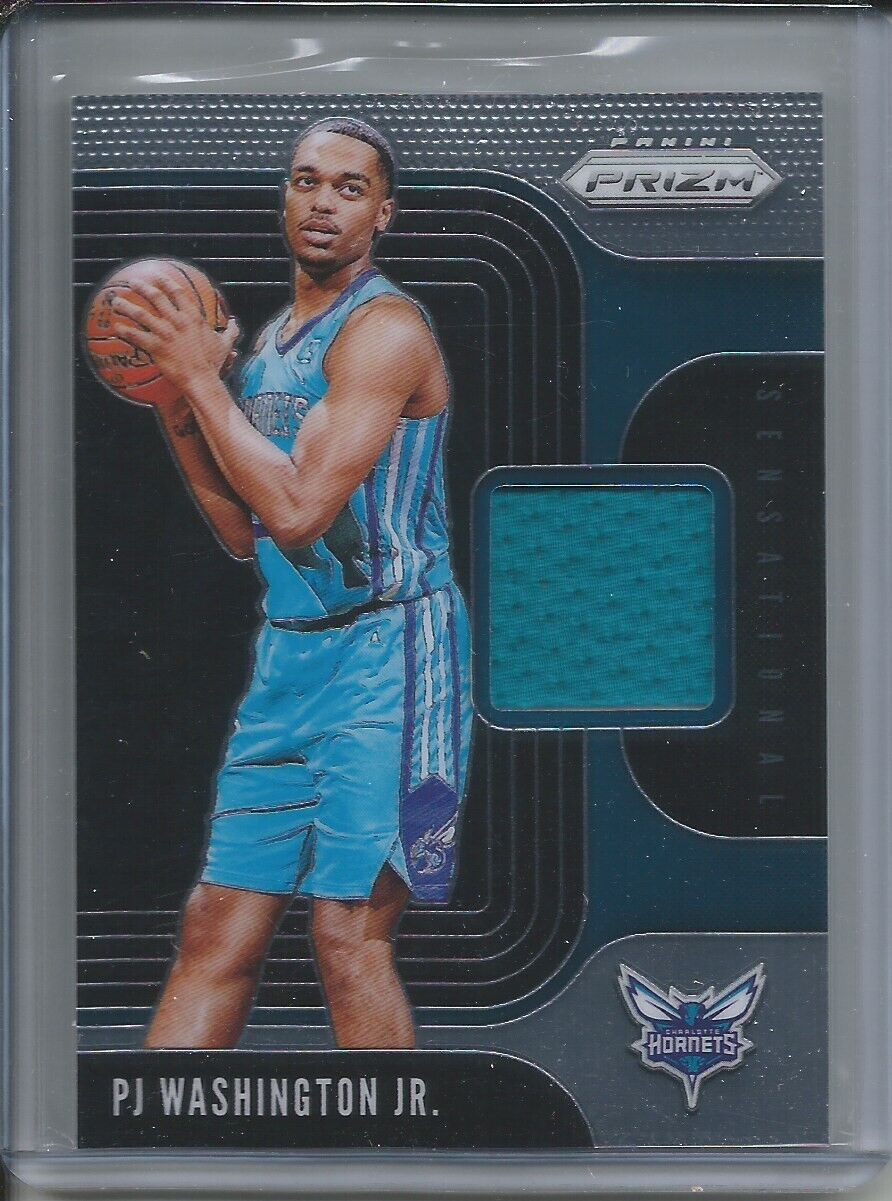 PJ WASHINGTON JR 2019-20 PANINI PRIZM SENSATIONAL SWATCHES JERSEY RC ROOKIE