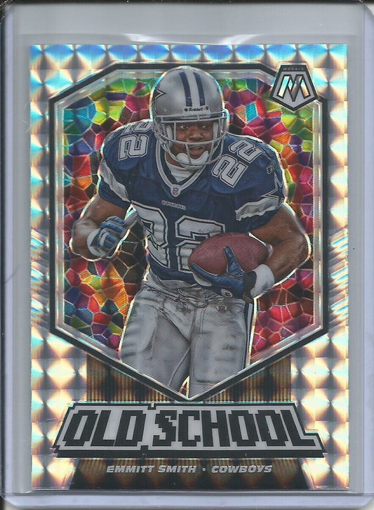 EMMITT SMITH 2019-20 PANINI MOSAIC OLD SCHOOL SILVER MOSAIC PRIZM COWBOYS