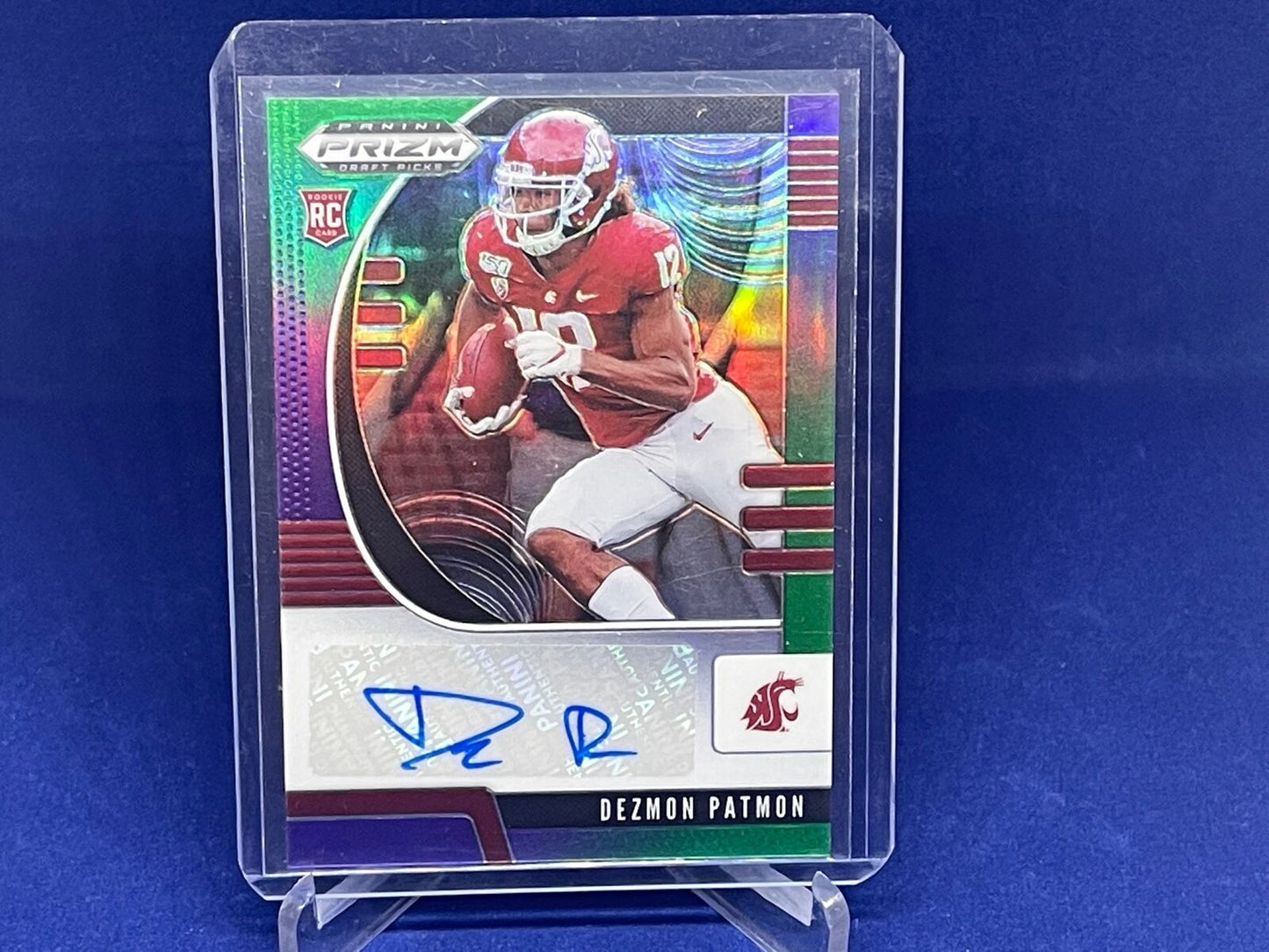 DEZMON PATMON 2020 PANINI PRIZM DRAFT PICKS PURPLE GREEN PRIZM AUTO RC #D 77/199