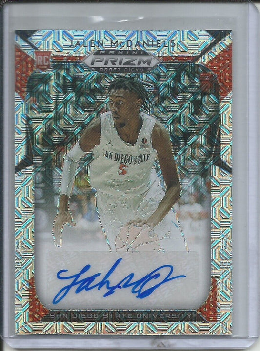 JALEN MCDANIELS 2019 PANINI PRIZM MOJO PRIZM AUTO RC #D 4/49 HORNETS ROOKIE RC