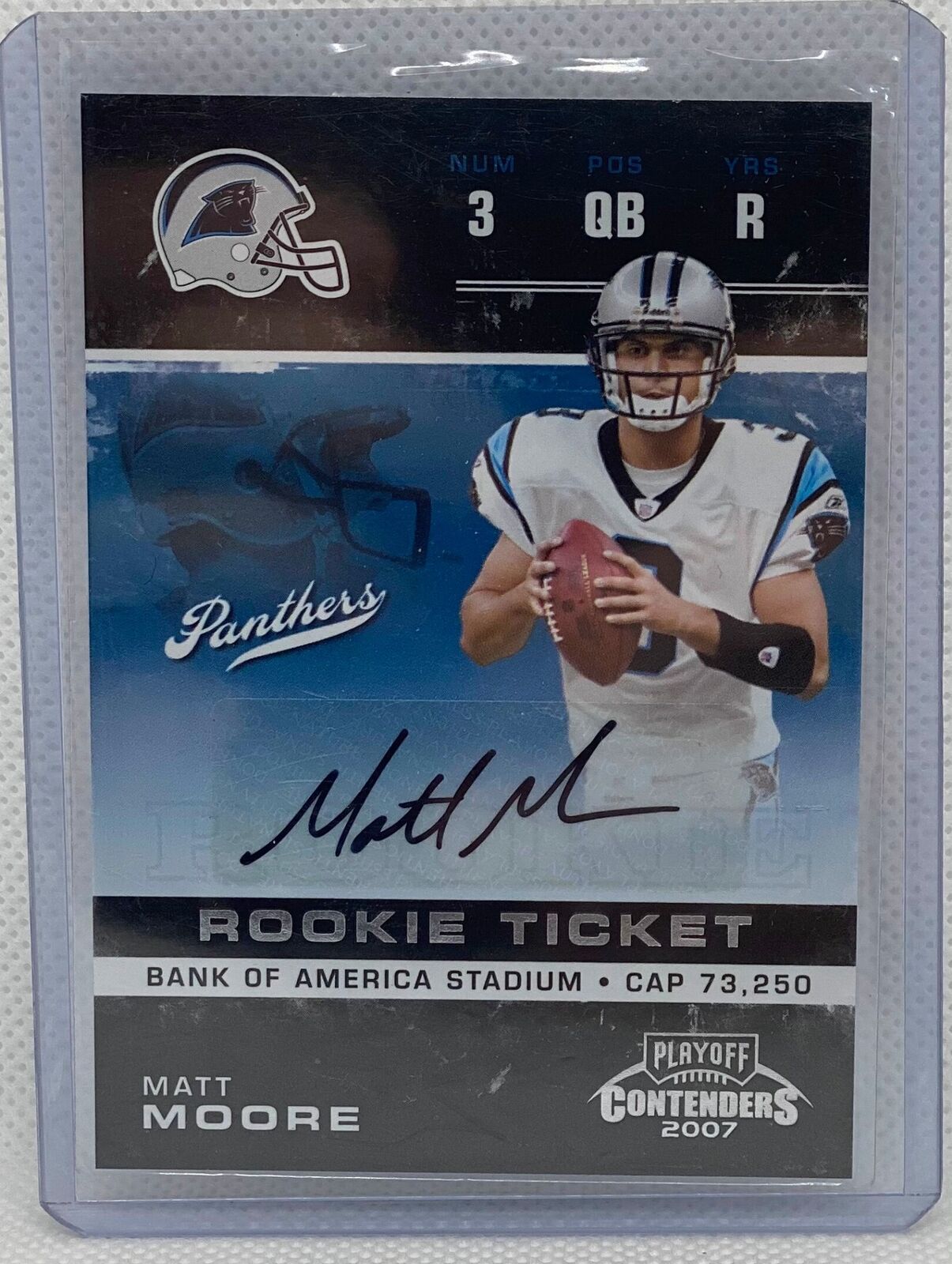 MATT MOORE 2007 PLAYOFF CONTENDERS ROOKIE TICKET AUTO RC #198