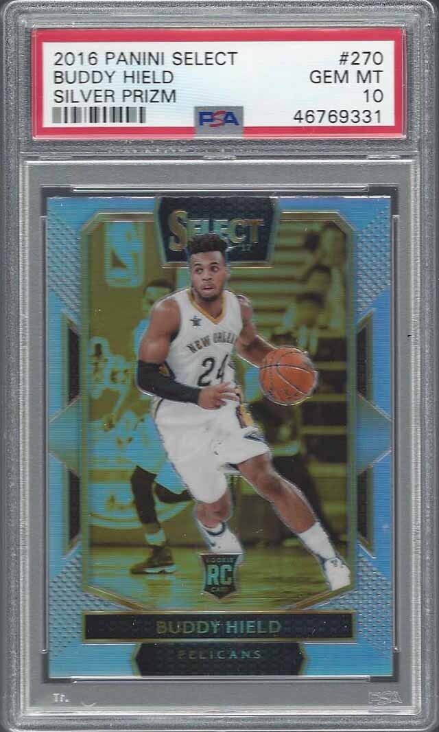 BUDDY HIELD 2016-17 SELECT COURTSIDE SILVER PRIZM RC #270 PSA 10 GEM MINT POP 9