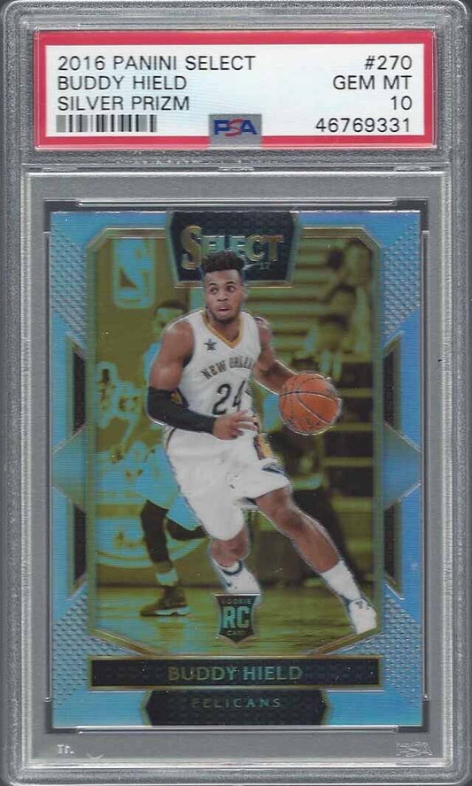 BUDDY HIELD 2016-17 SELECT COURTSIDE SILVER PRIZM RC #270 PSA 10 GEM MINT POP 9