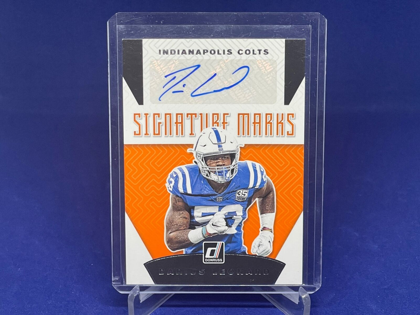 DARIUS LEONARD 2019 PANINI DONRUSS SIGNATURE MARKS AUTOGRAPH AUTO