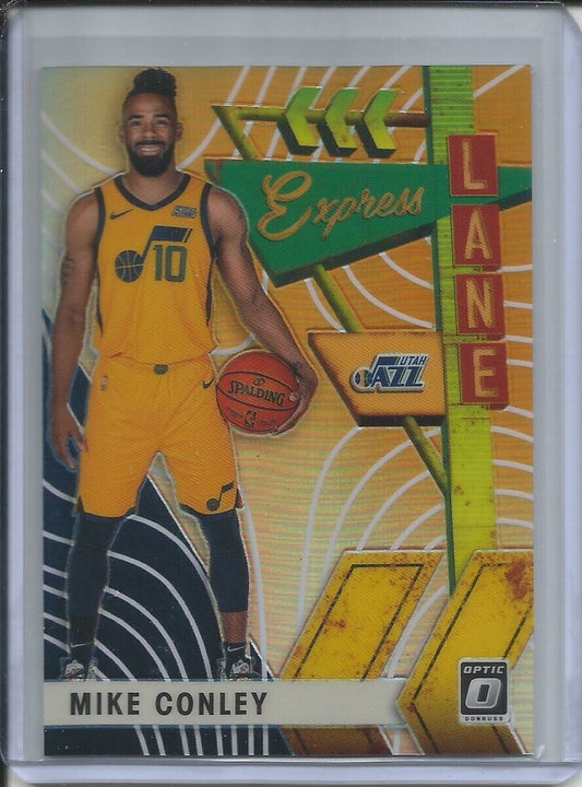 MIKE CONLEY 2019-20 PANINI OPTIC EXPRESS LANE ORANGE HOLO PRIZM #D 13/39