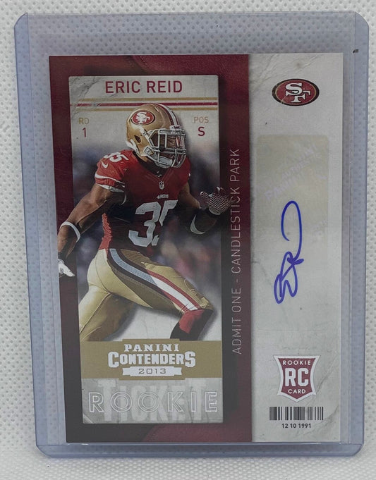ERIC REID 2013 PANINI CONTENDERS ROOKIE TICKET  AUTO RC #139