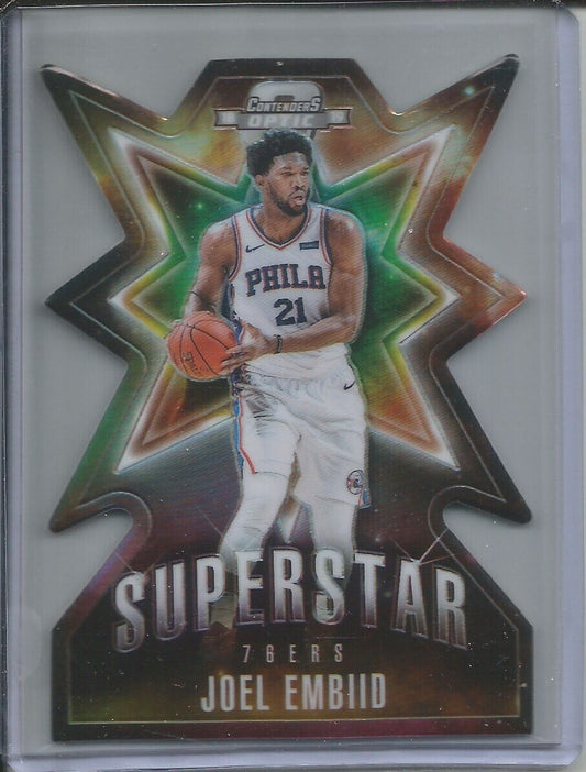 JOEL EMBIID 2018-19 PANINI CONTENDERS OPTIC SUPERSTAR PRIZM SILVER HOLO