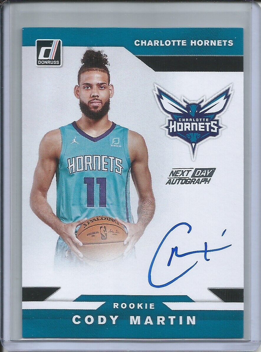 CODY MARTIN 2019-20 PANINI DONRUSS NEXT DAY AUTOGRAPH AUTO ROOKIE RC HORNETS