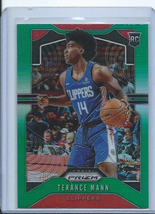 TERANCE MANN 2019-20 PANINI PRIZM GREEN PRIZMS RC #296