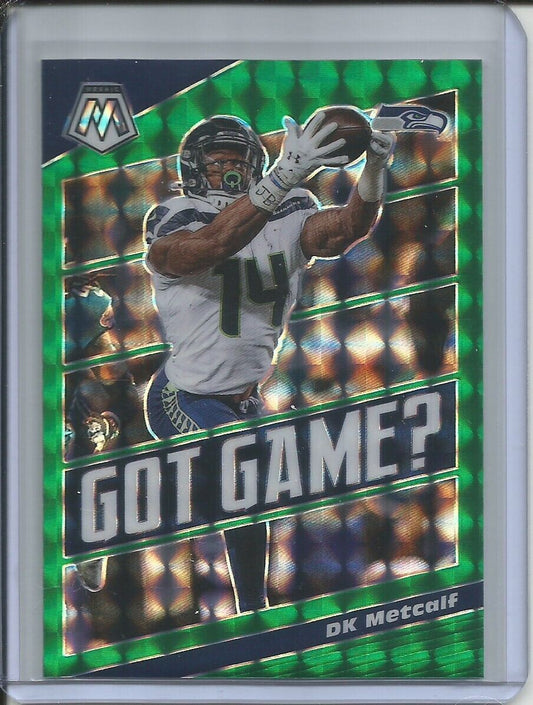 DK METCALF 2019-20 PANINI MOSAIC GOT GAME? GREEN PRIZM SEAHAWKS