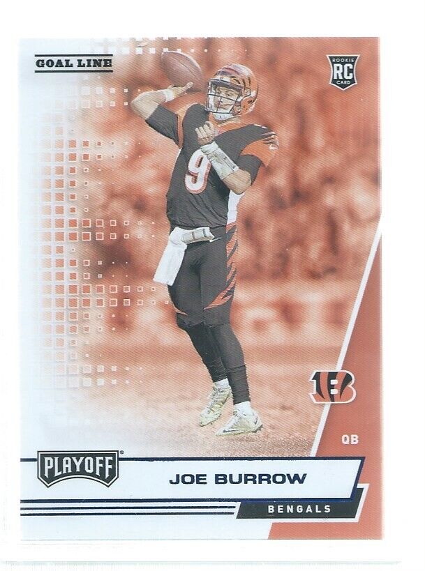 JOE BURROW 2020 PLAYOFF GOAL LINE ROOKIE RC #201