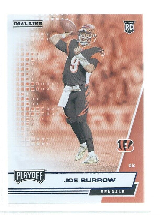 JOE BURROW 2020 PLAYOFF GOAL LINE ROOKIE RC #201