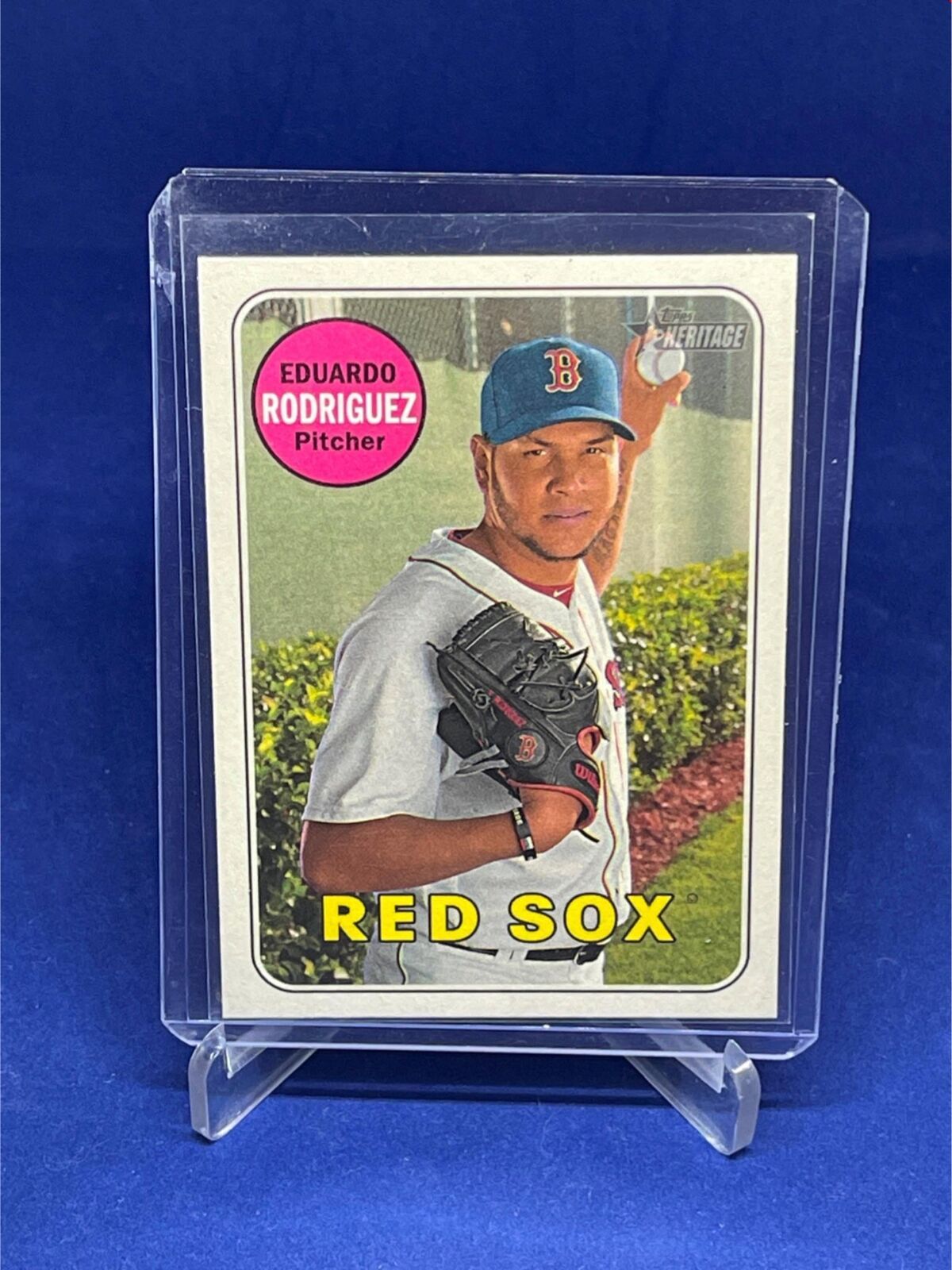 EDUARDO RODRIGUEZ 2018 TOPPS HERITAGE REVERSE FLIP STOCK SSP /5 SHORT PRINT# 478