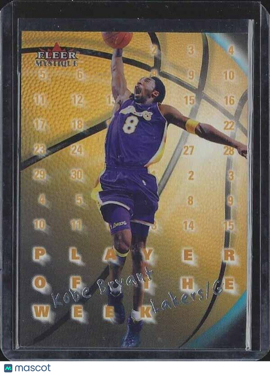 KOBE BRYANT 2000-01 FLEER MYSTIQUE PLAYER OF THE WEEK RARE INSERT #15