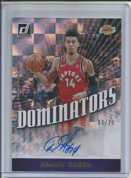 DANNY GREEN 2019-20 PANINI DONRUSS DOMINATORS GOLD AUTOGRAPH AUTO #D 3/10
