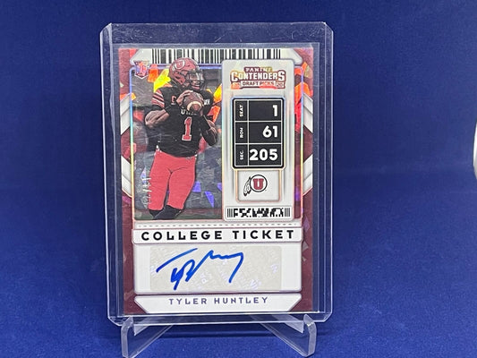 TYLER HUNTLEY 2020 PANINI CONTENDERS DP COLLEGE TKT CRACKED ICE AUTO RC #D 16/23