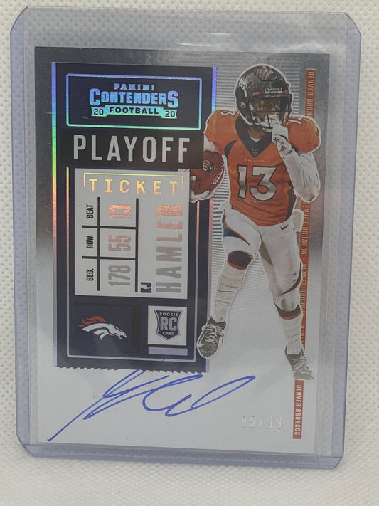 KJ HAMLER 2020 PANINI CONTENDERS PLAYOFF TICKET ON CARD AUTO RC #D 95/99