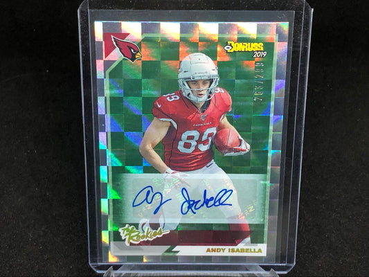 ANDY ISABELLA 2019 DONRUSS THE ROOKIES CHECKERBOARD AUTO RC #D 263/299