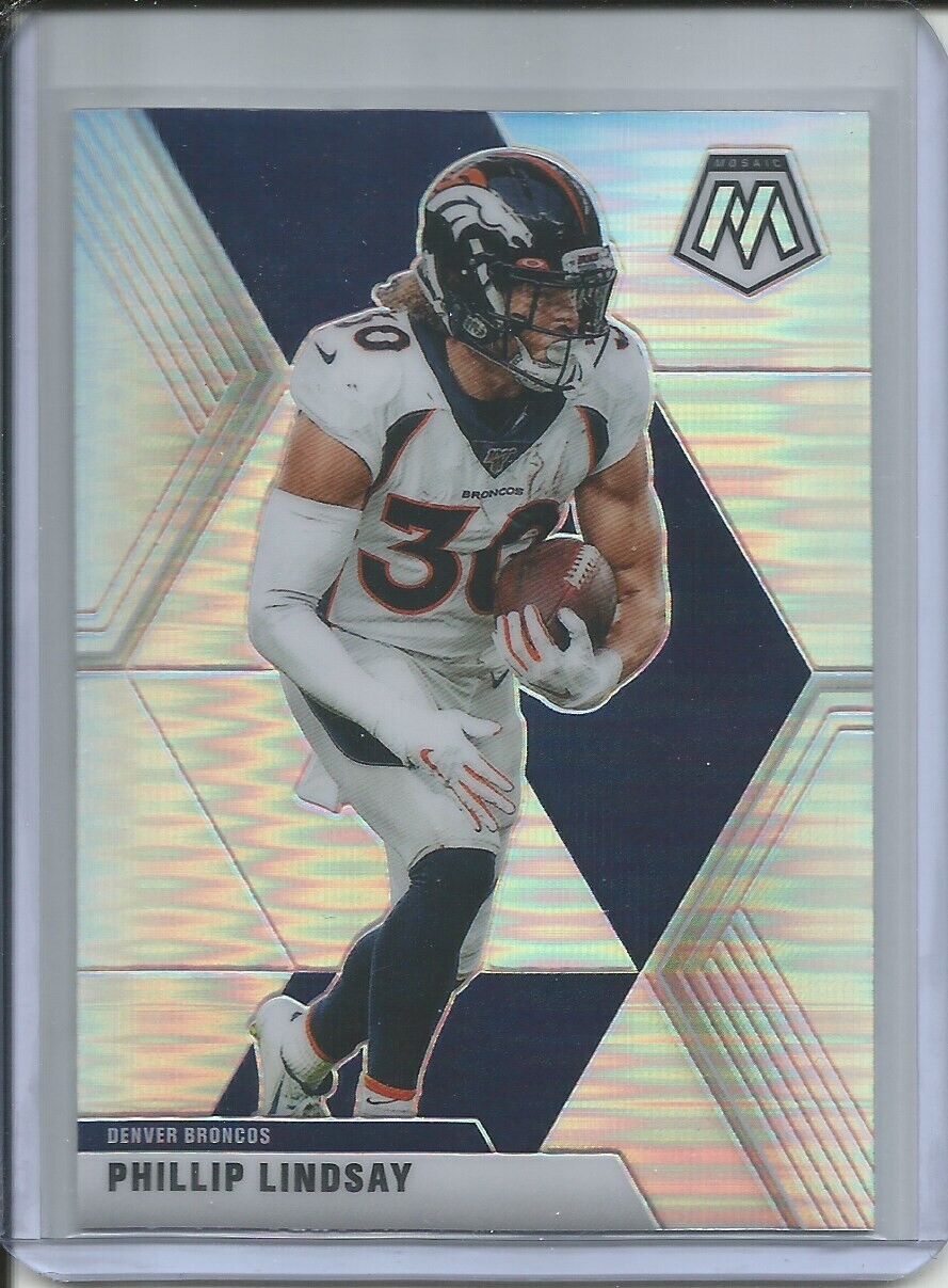PHILLIP LINDSAY 2019-20 PANINI MOSAIC SILVER PRIZM BRONCOS