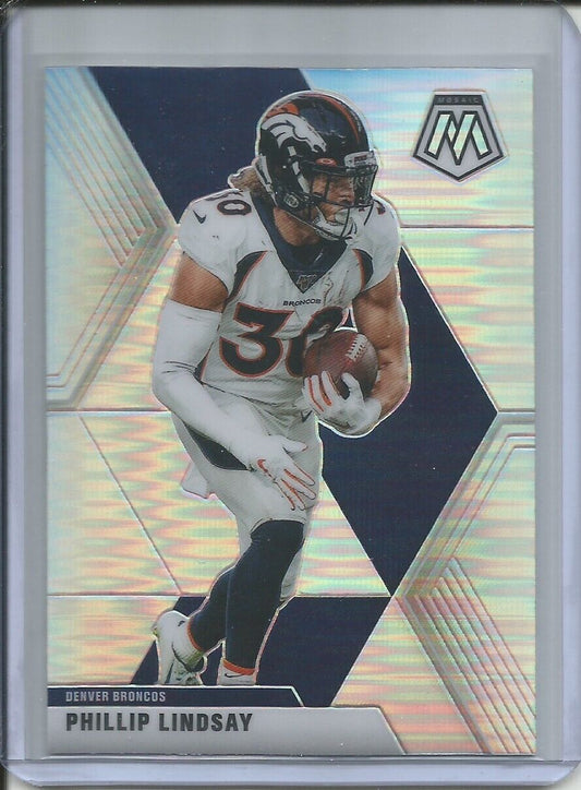 PHILLIP LINDSAY 2019-20 PANINI MOSAIC SILVER PRIZM BRONCOS