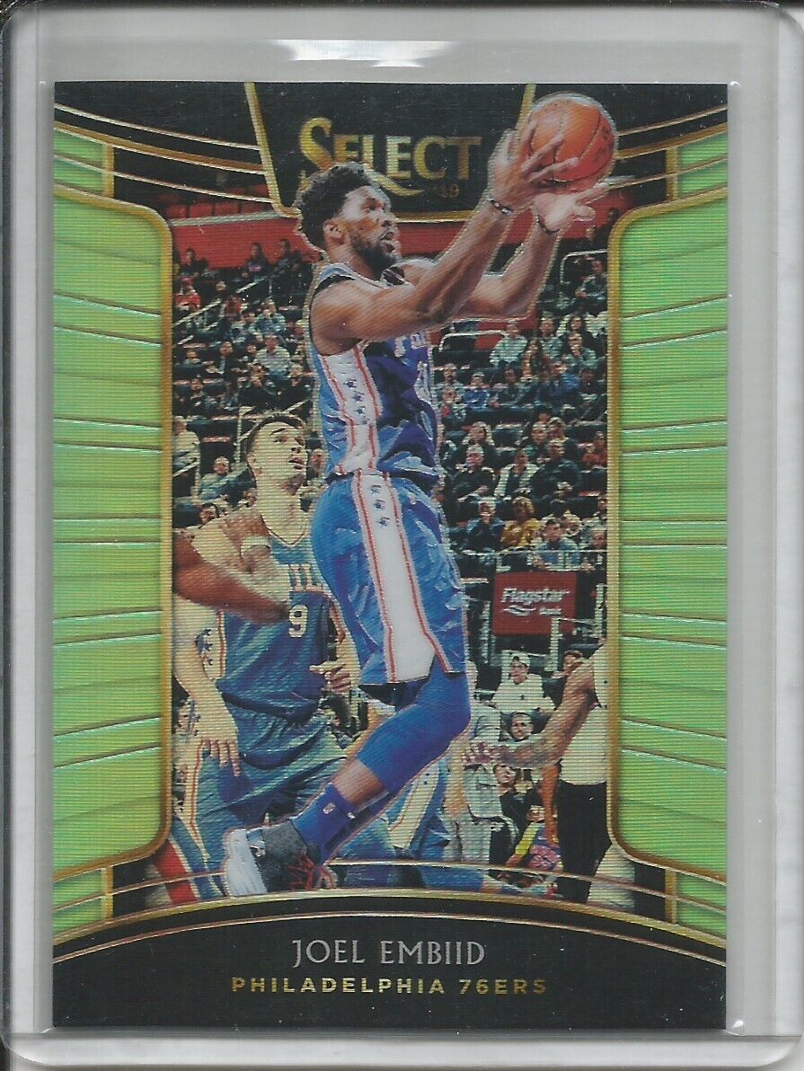JOEL EMBIID 2018-19 PANINI SELECT CONCOURSE LEVEL LIGHT GREEN PRIZM #D 38/75