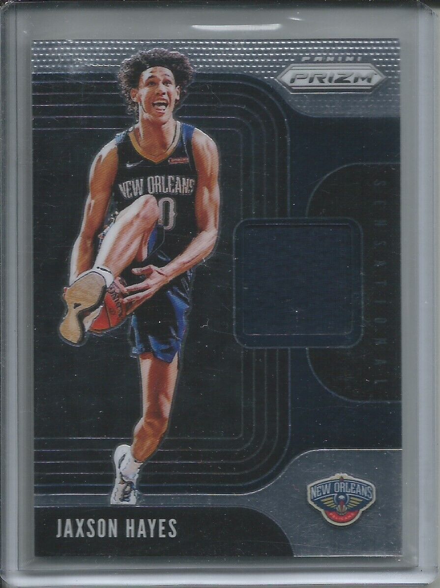 JAXSON HAYES 2019-20 PANINI PRIZM SENSATIONAL SWATCHES JERSEY RELIC ROOKIE RC
