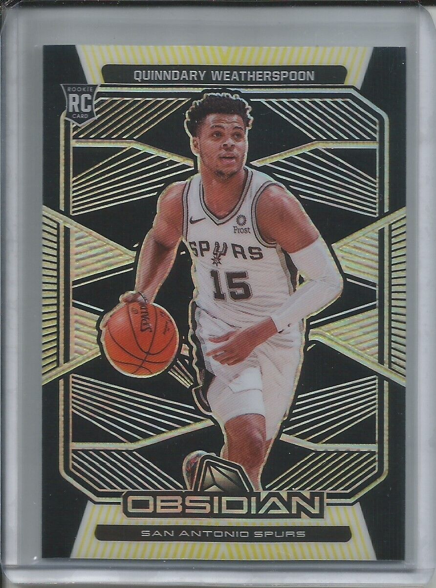 QUINNDARY WEATHERSPOON 2019-20 PANINI OBSIDIAN YELLOW ELECTRIC ETCH RC #D 2/10