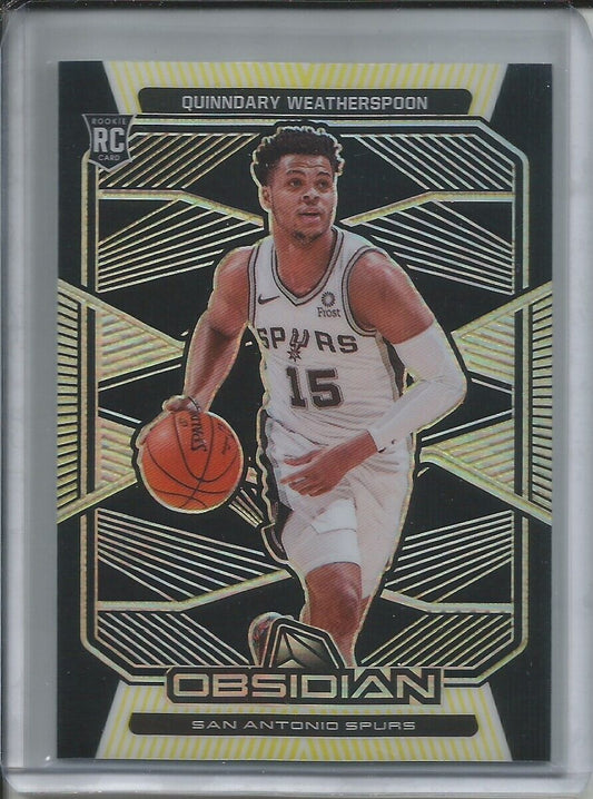 QUINNDARY WEATHERSPOON 2019-20 PANINI OBSIDIAN YELLOW ELECTRIC ETCH RC #D 2/10