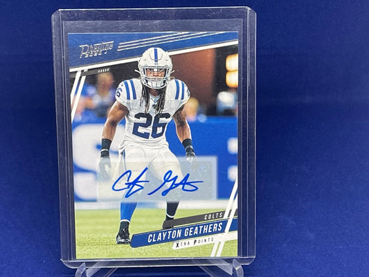 CLAYTON GEATHERS 2020 PANINI PRESTIGE AUTOGRAPH AUTO # 65