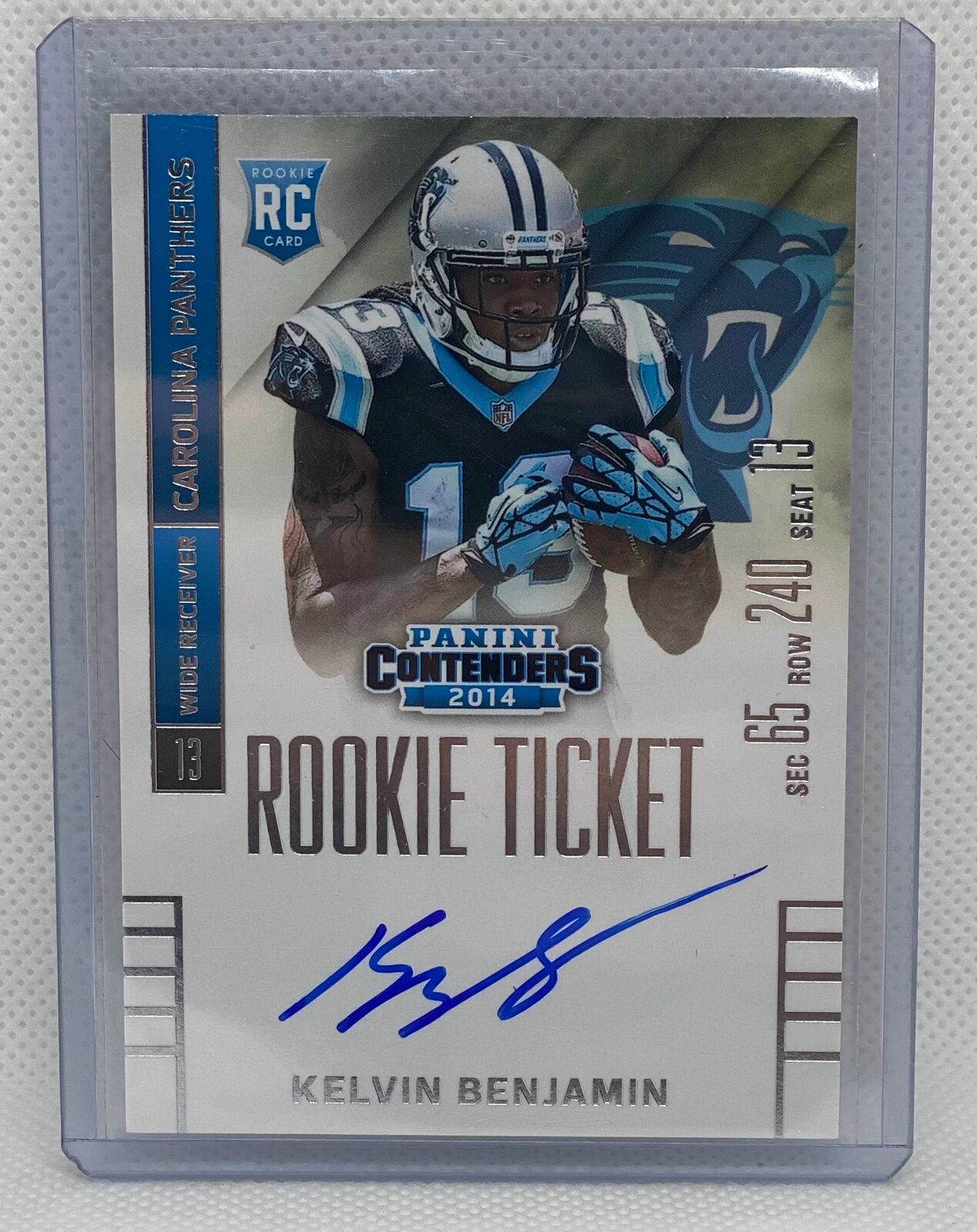 KELVIN BENJAMIN 2014 PANINI CONTENDERS ROOKIE TICKET ON CARD AUTO RC #235