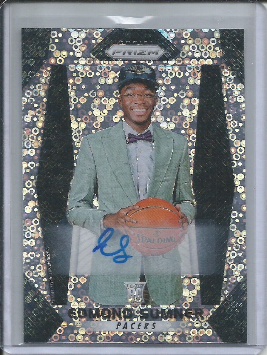 EDMOND SUMNER 2017-18 PANINI PRIZM FASTBREAK SILVER AUTO ROOKIE RC