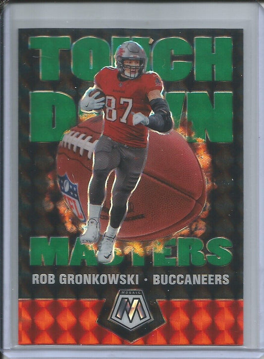 ROB GRONKOWSKI 2019-20 PANINI MOSAIC TOUCHDOWN MASTERS GREEN PRIZM BUCCANEERS