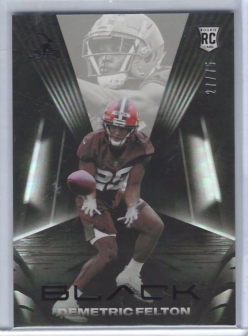 DEMETRIC FELTON 2021 PANINI BLACK RC #D 27/75