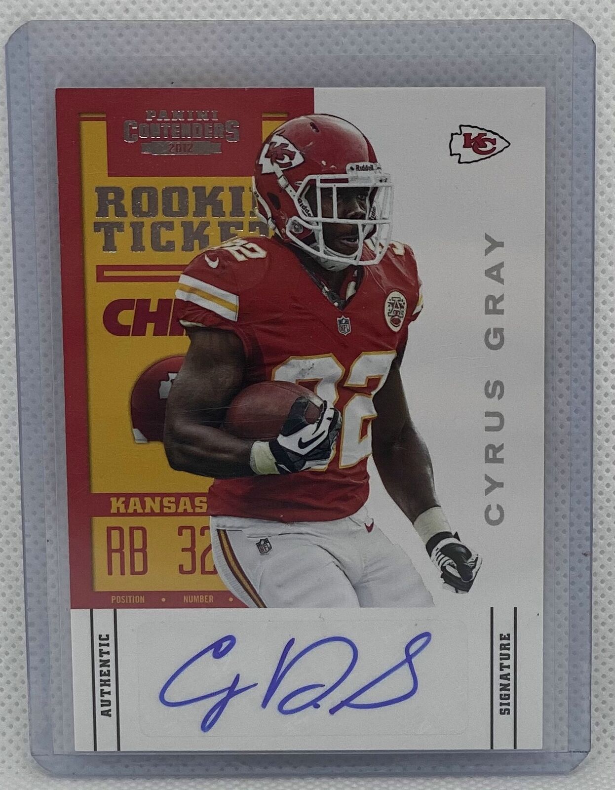 CYRUS GRAY 2012 CONTENDERS ROOKIE TICKET SP VARIATION AUTO RC #121